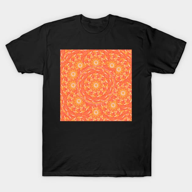 Marigold Square Textile Pattern T-Shirt by emadamsinc